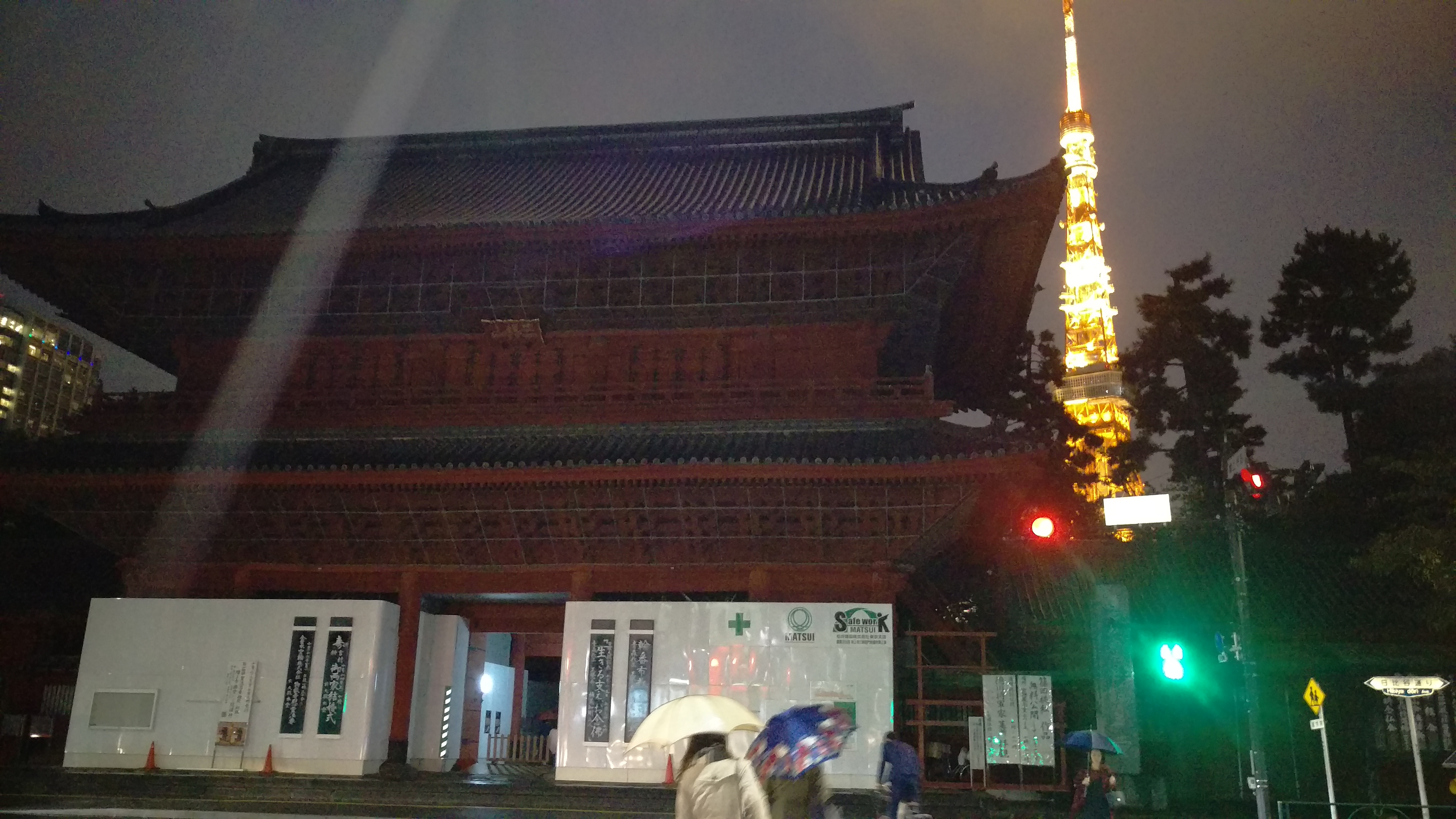 Hanazono-jinja by night e Tokyo tower - 1